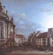 BELLOTTO, Bernardo Dresden, the Frauenkirche and the Rampische Gasse china oil painting artist